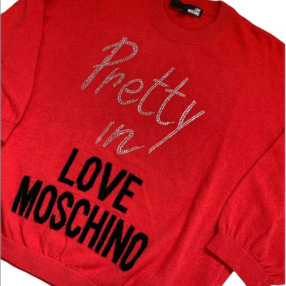 Love Moschino “Pretty in Love Moschino” sweater size M - Picture 2 of 10